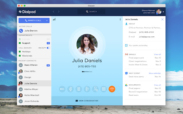 Dialpad chrome extension