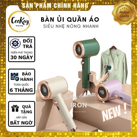 Bàn Là Hơi Nước Cầm Tay Ceekay Có Đèn Chống Cháy Cao Cấp, Bàn Ủi Hơi Nước, Máy Là Hơi Nước Mini Gấp Gọn, Bàn Là Du Lịch