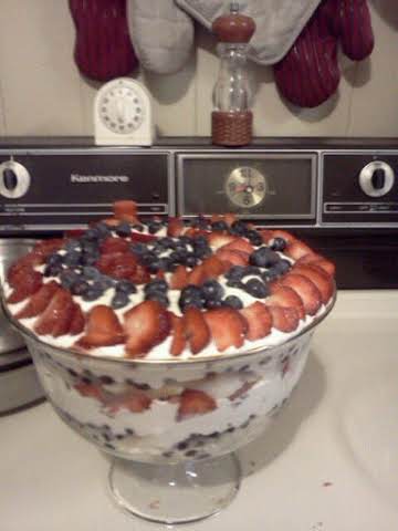 Patriotic Berry Trifle