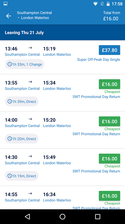 train journey planner south west