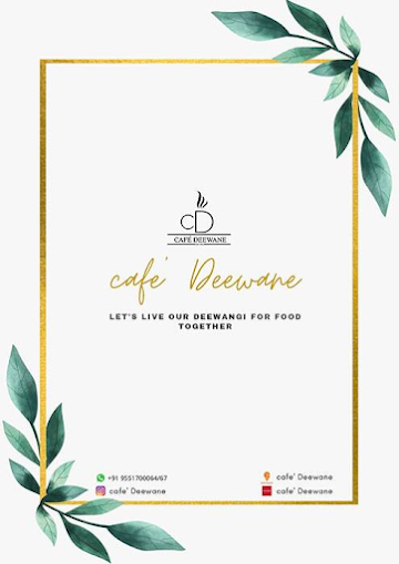 Cafe' Deewane menu 