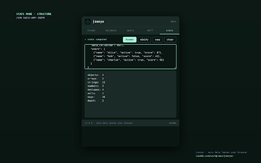 jsonyo · JSON Swiss-Army Knife screenshot 5