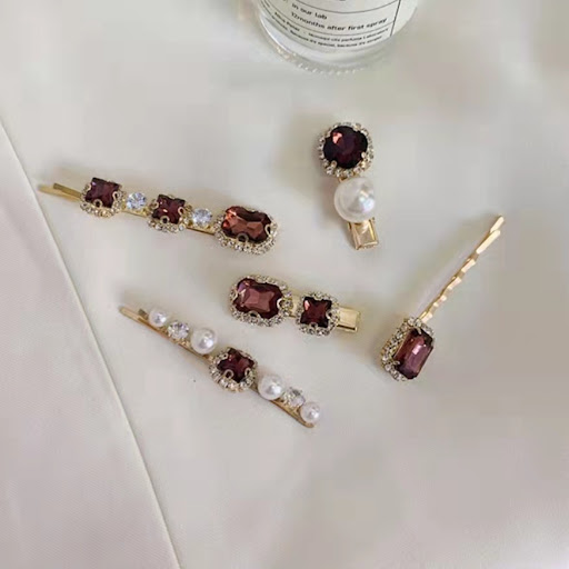 Title 5, Vintage Super Emerald Rhinestone Hair Clip, a s...
