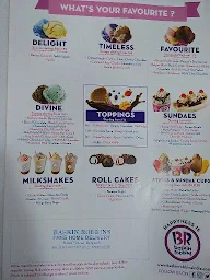 Baskin Robbins menu 1