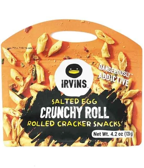 Bánh snack cuộn giòn trứng muối 120g IRVINS - Crunchy Roll (120g)
