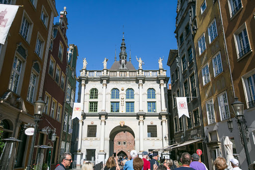 Historic buildings in the old town of Gdansk, Poland. 