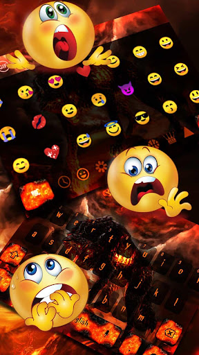 Lava Bloody Scary Keyboard - Wolf Theme