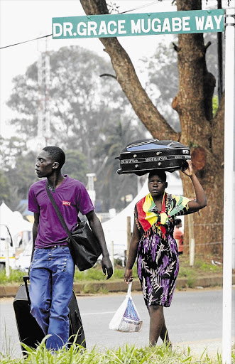 ONE-WAY? A street in Harare has been renamed overnight for the president's wife