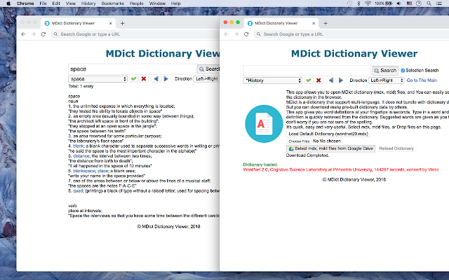 Screenshot of MDict Dictionary Viewer