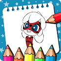 LadyBug Coloring princess Game