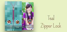 Teal Zipper Lock Screen by SOLITUDE APK