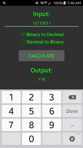 Binary Decimal Converter