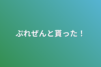 ぷれぜんと貰った！