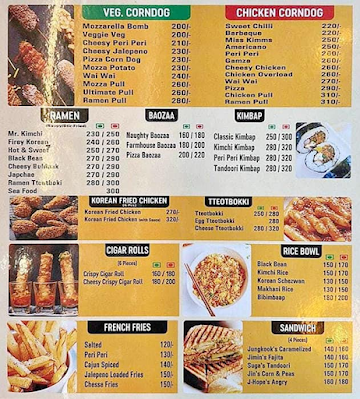 Mr.Kimm's menu 