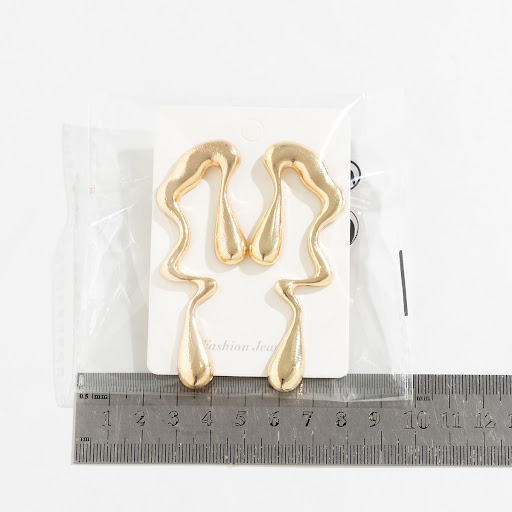 Title 14, Liquid Design Metallic Irregular Water Drop Nec...