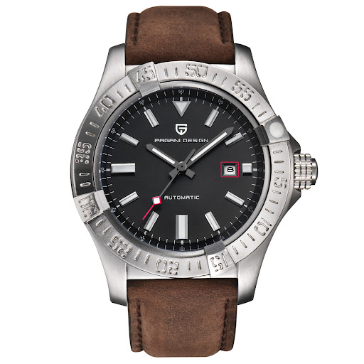 Title 5, Mens business mechanical watch. Automatic move...