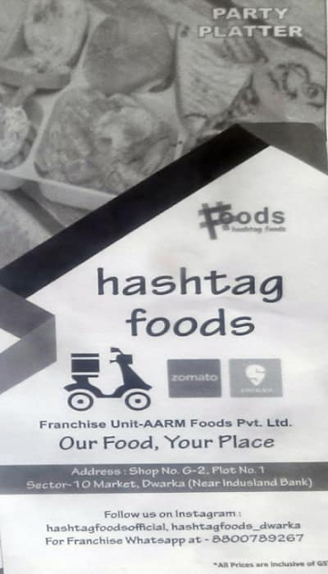 Hashtag Foods menu 