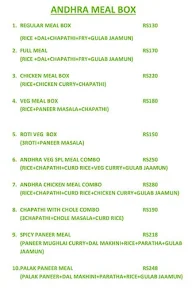 Andhra Meal Box menu 2