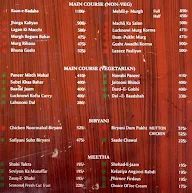 Baadsha - Golden Palms Hotel & Spa menu 1