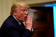 US President Donald Trump greets the audience after delivering remarks at Young Black Leadership Summit at the White House in Washington, US, on October 4 2019. 