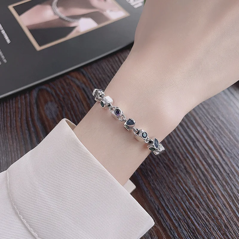 Title 6, Bracelet S925 en argent sterling, style hip hop...