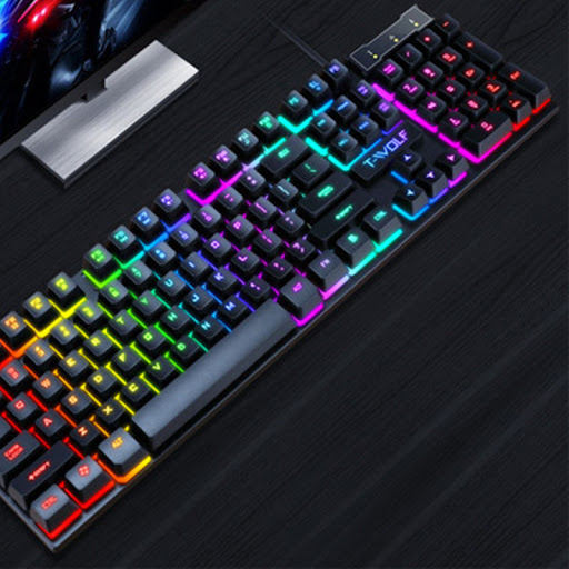 Title 3, Gaming USB Luminous Wired Keyboard with Floatin...