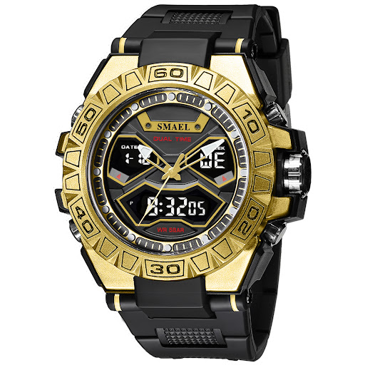 Title 2, Double Display Waterproof Luminous Quartz Watch...