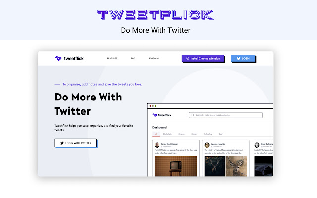 tweetflick chrome extension