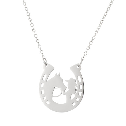 Title 5, Stainless steel horseshoe necklace