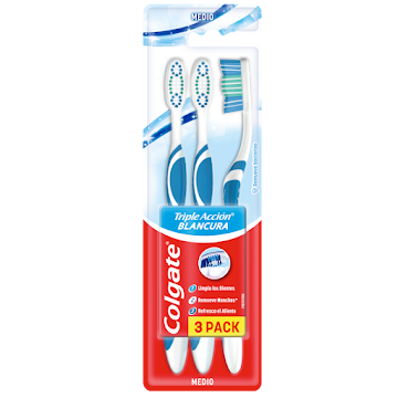 Cepillo de Dientes Colgate Extrablancura Medio x 3 und  