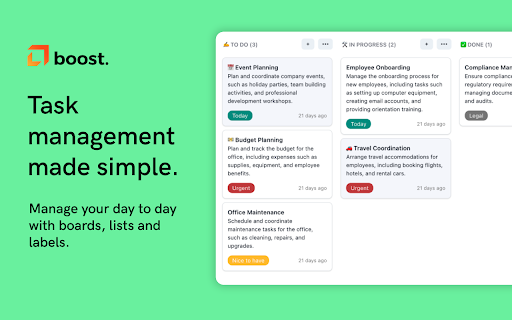 boost. Task management made simple