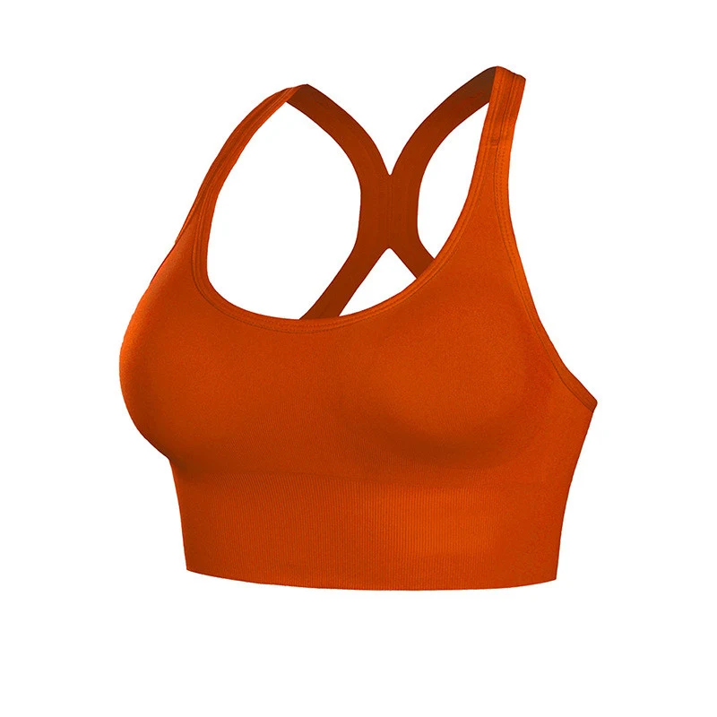Sportondergoed dames schokbestendig voor yoga fitness, met borstkussen, open rug, dames vest voor optimale ondersteuning.