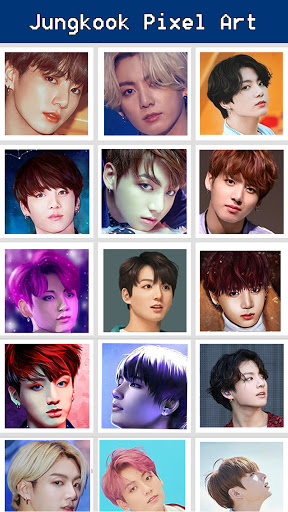 Jungkook Pixel Art Adult Color by Number KPOP Game