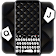 Thème de clavier Black White Message icon