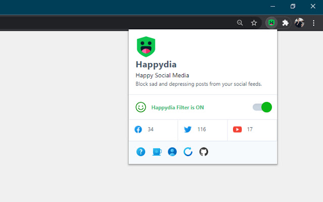 Happydia chrome extension