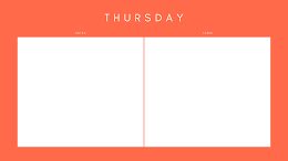 Orange Weekly - Daily Schedule item