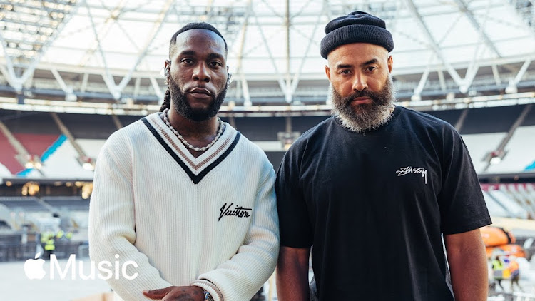 Burna Boy with media personality Ebro Darden.