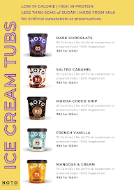 NOTO - Healthy Ice Cream menu 3