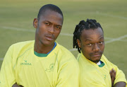 Sandile Ndlovu and Jabulani Mendu (R) while at Sundowns in 2005.
