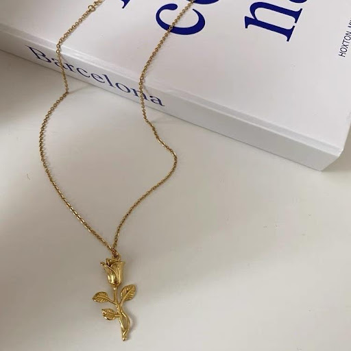 Title 3, Womens Fashion Rose Vintage Pendant Necklace –...