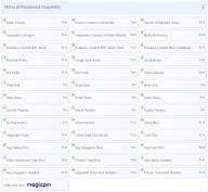 Rosewood Hospitality menu 2