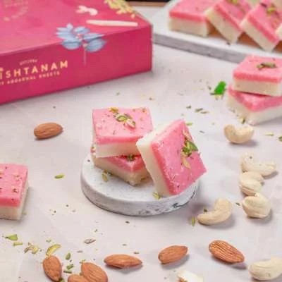 Pink Coconut Burfi