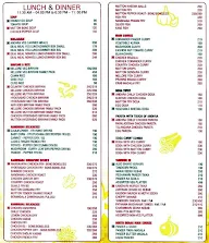 Nandhana Palace menu 1