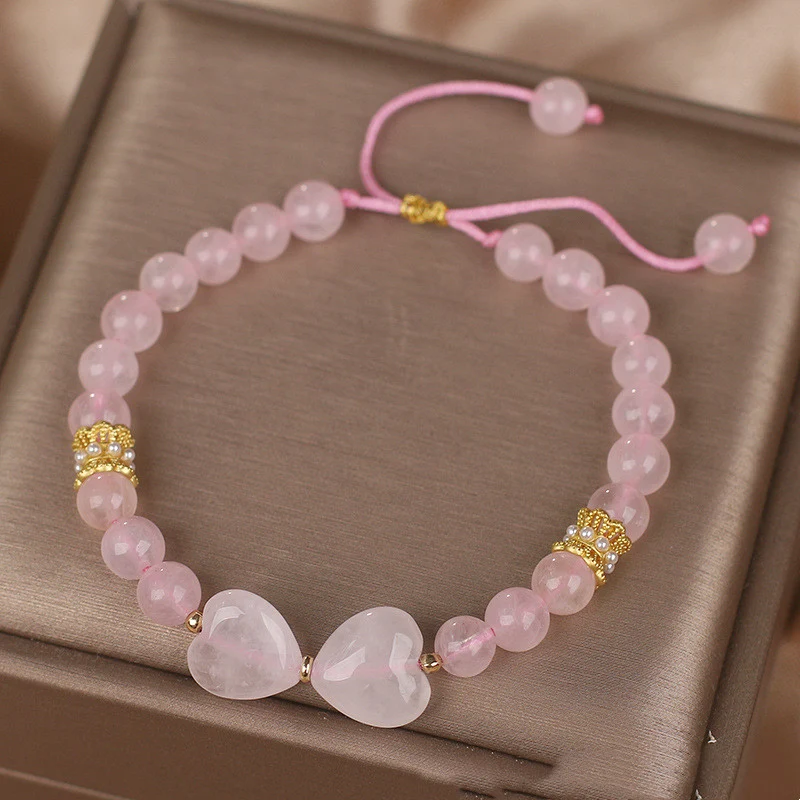 Bracelet Tissé Natural Love pour Filles Style Mori Un accessoire charmant qui célèbre la beauté naturelle et le style unique, parfait pour les filles.