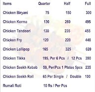 Chicken Corner menu 1