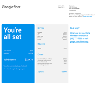 fiber billing statement