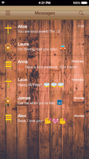 Emoji Keyboard Retro Wood - náhled
