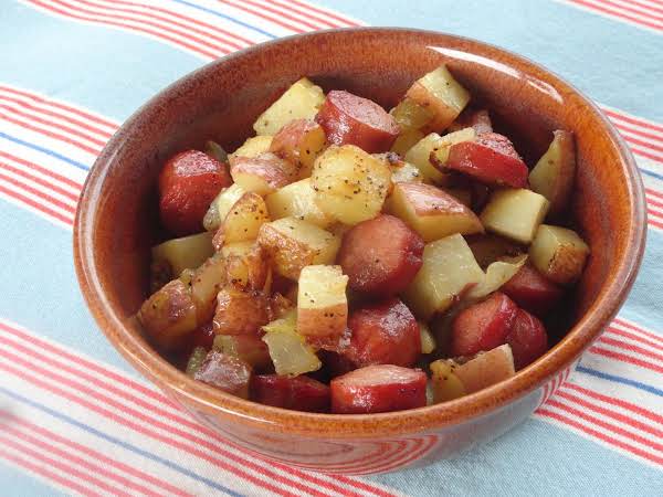 Simple Hot Dog and Potato Hash_image