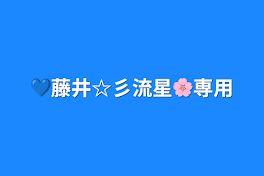 💙藤井☆彡流星🌸専用