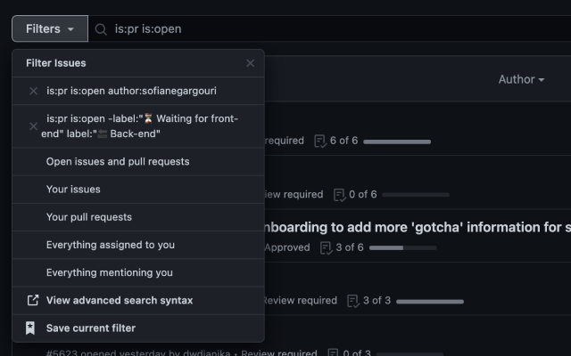 GitHub Filters Preview image 0